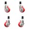 Service Caster 4 Inch 316SS Red Poly Swivel 1-7/8 Inch Expanding Stem Caster Brake SCC, 2PK SS316EX20S414-PPUB-RED-2-TLB-2-178 - alternate 1